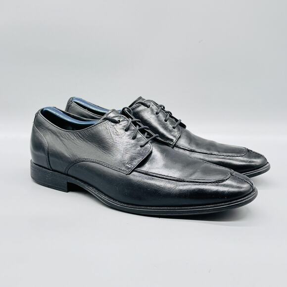 Cole Haan Shoes Mens 9 Black Leather Vtg Air Derby Oxford Dress Square Toe main image 8